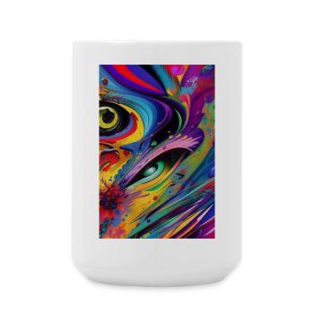 Abstract art - Large Mug 440 ml - white - Front