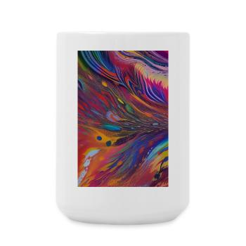 Abstract art - Large Mug 440 ml - white - Front