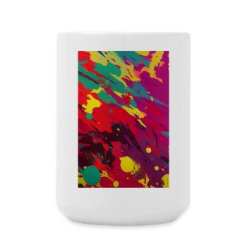 Abstrakte Kunst - Große Tasse 440 ml - Weiß - Vorne