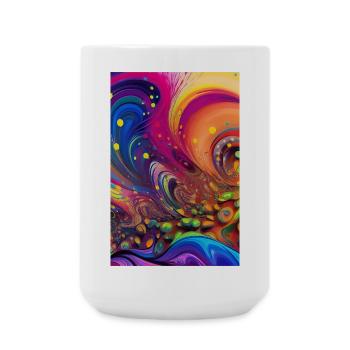 Abstract art - Large Mug 440 ml - white - Front