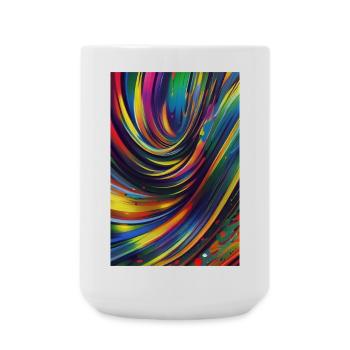Abstrakte Kunst - Große Tasse 440 ml - Weiß - Vorne