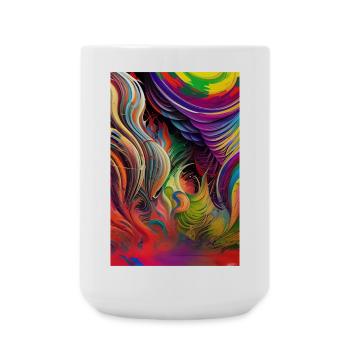 Abstrakte Kunst - Große Tasse 440 ml - Weiß - Vorne