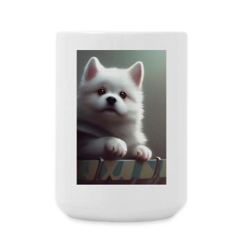 Hund - Große Tasse 440 ml - Weiß - Vorne