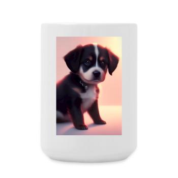 Baby Hund - Große Tasse 440 ml - Weiß - Vorne