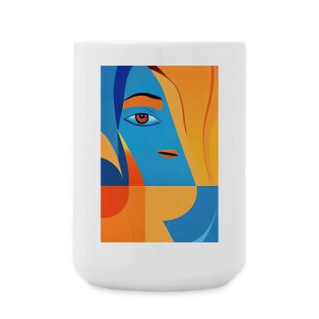 Abstract art - Large Mug 440 ml - white - Front