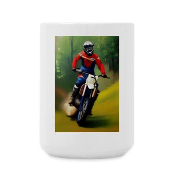 Motocross Riding - Large Mug 440 ml - white - Front