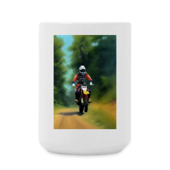 Motocross Riding - Large Mug 440 ml - white - Front