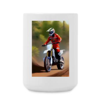 Motocross Riding - Large Mug 440 ml - white - Front