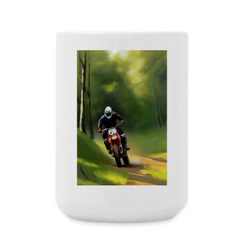 Motocross Riding - Large Mug 440 ml - white - Front