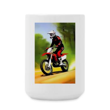 Motocross Riding - Large Mug 440 ml - white - Front