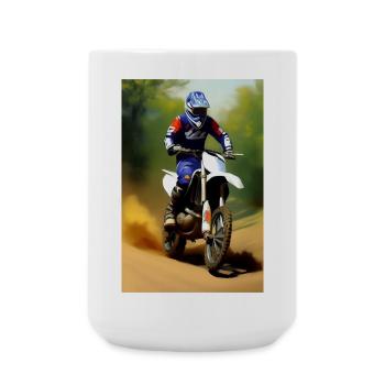 Motocross Riding - Large Mug 440 ml - white - Front