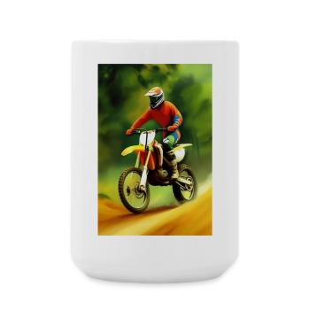 Motocross Riding - Large Mug 440 ml - white - Front