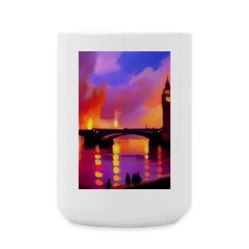 Brücken in London - Große Tasse 440 ml - Weiß - Vorne
