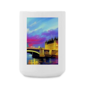 Bridges in London - Large Mug 440 ml - white - Front