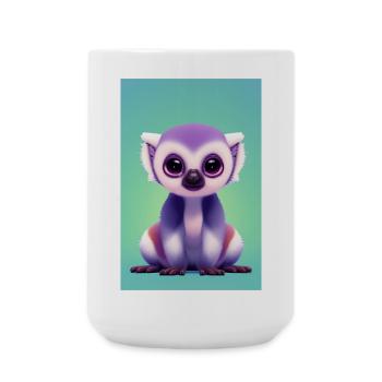 Lemur monkey - Large Mug 440 ml - white - Front