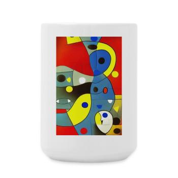 Abstrakte Kunst - Große Tasse 440 ml - Weiß - Vorne