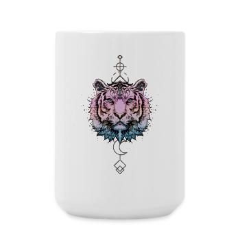 Wonderful colorful tiger - Large Mug 440 ml - white - Front