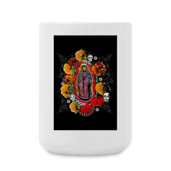 Halloween Jour des morts Guadalupe - Grande tasse 440 ml - blanc - Devant