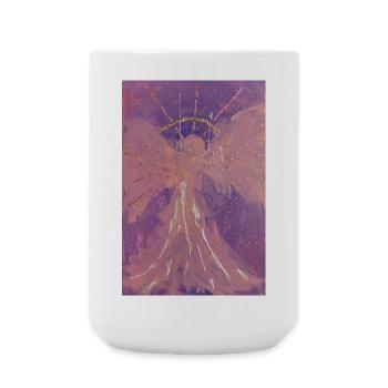 Erzengel Chamuel - Engel der Liebe - Engelbild - Große Tasse 440 ml - Weiß - Vorne