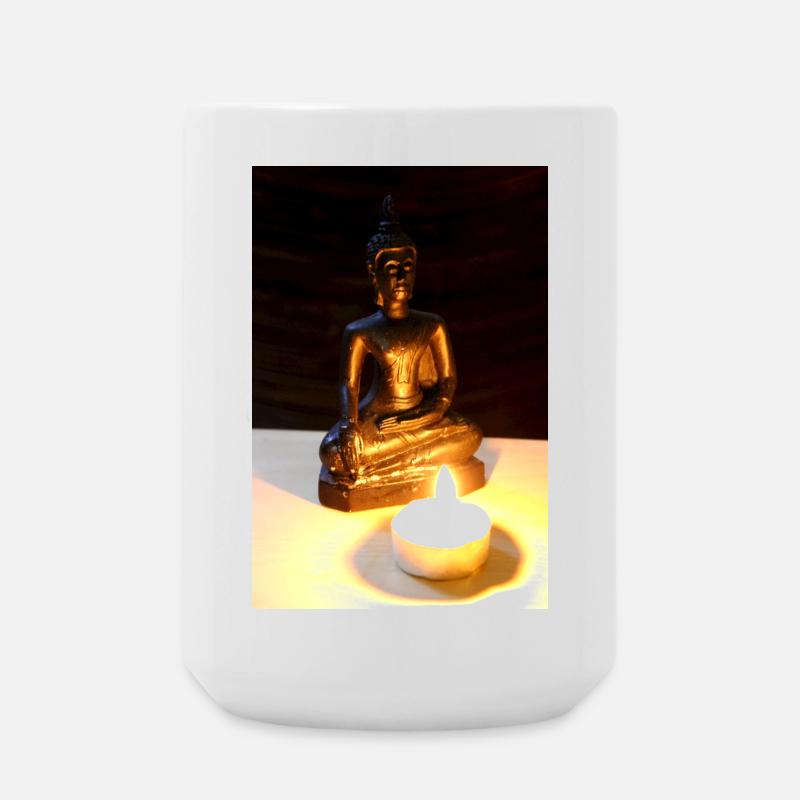 buddha Poster - Große Tasse 440 ml - Weiß