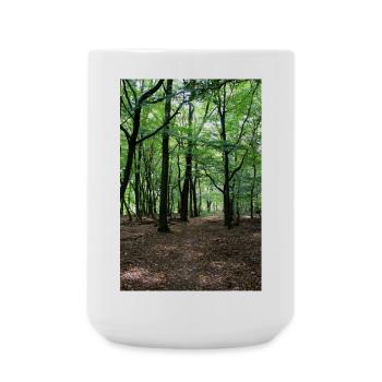 Wald Baum Bäume wandern Natur Förster Poster - Große Tasse 440 ml - Weiß - Vorne