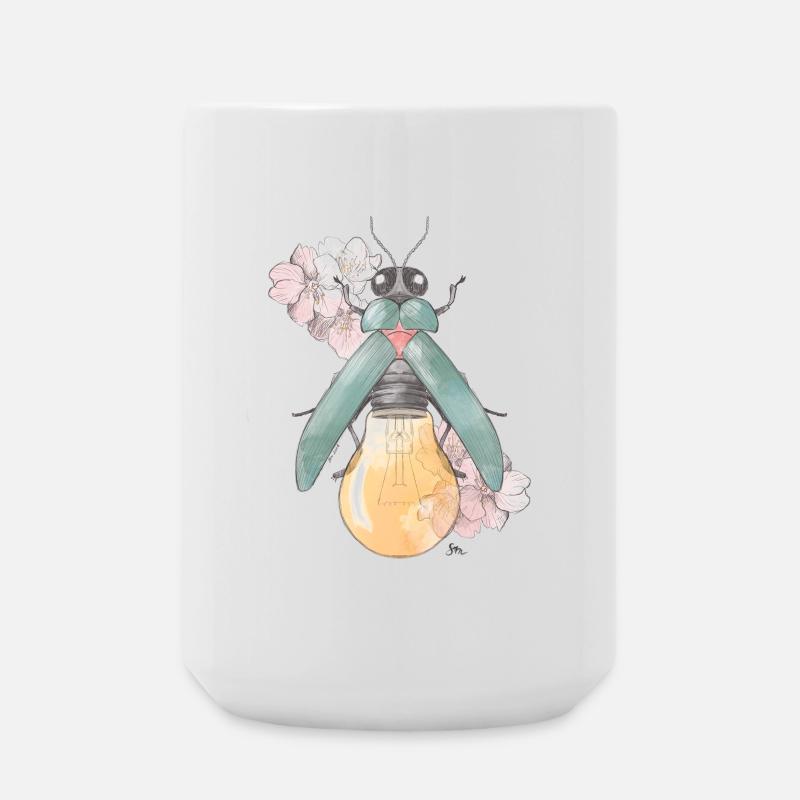 Pear | Flowering | Beetles - Large Mug 440 ml - white