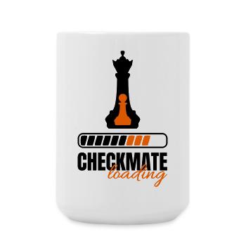 Checkmate Loading Queen and Pawn - Large Mug 440 ml - white - Front