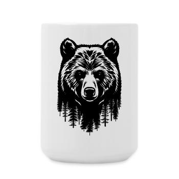 Bear Tattoo Ornament Nature Forest Grizzly Bears - Large Mug 440 ml - white - Front