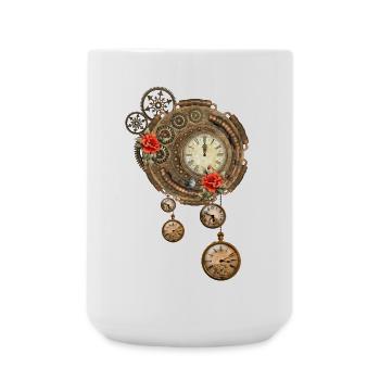 Wonderful steampunk watch - Large Mug 440 ml - white - Front