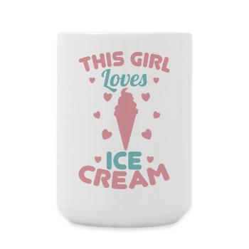 Little ice cream lover - Large Mug 440 ml - white - Front