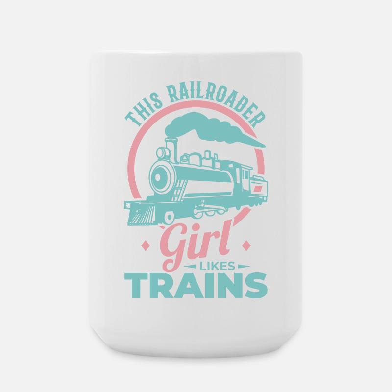 Fille de chemin de fer - Grande tasse 440 ml - blanc