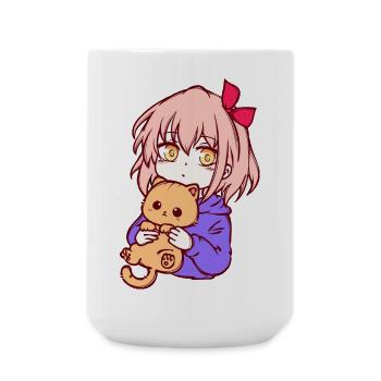 Girls Manga Japan Cartoon Anime Comic - Large Mug 440 ml - white - Front