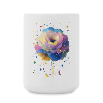 Blume - Große Tasse 440 ml - Weiß - Vorne