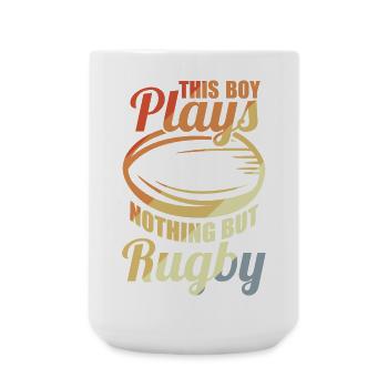 Boy playing rugby - Large Mug 440 ml - white - Front