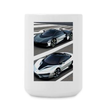 Car - Large Mug 440 ml - white - Front