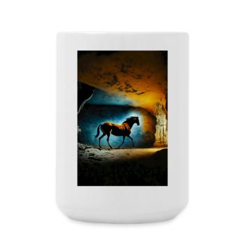 Prehistoric horse 01 - Large Mug 440 ml - white - Front