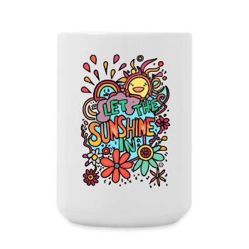Laissez entrer le soleil! - Grande tasse 440 ml - blanc - Devant