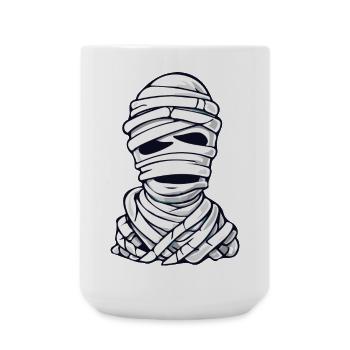 Klassische Mumie Cartoon Muster - Große Tasse 440 ml - Weiß - Vorne