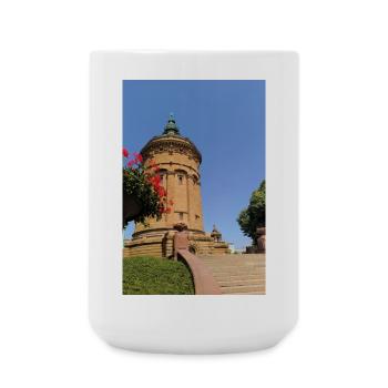 WASSERTURM MANNHEIM - Große Tasse 440 ml - Weiß - Vorne