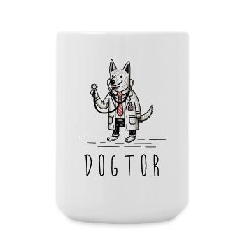 Dogtor Docteur Doc Docteur Drôle Chien Animaux Médecine - Grande tasse 440 ml - blanc - Devant