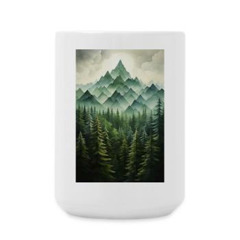 Forest Landscape - Large Mug 440 ml - white - Front