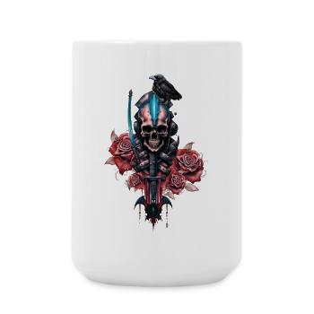 The Dark and Mysterious World of the Gothic Skull - Large Mug 440 ml - white - Front