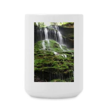 MOOSWASSERFALL HÖRSCHBACH BEI MURRHARDT - Große Tasse 440 ml - Weiß - Vorne
