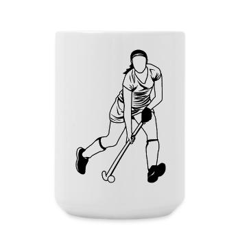 Joueur de hockey sur gazon - Grande tasse 440 ml - blanc - Devant