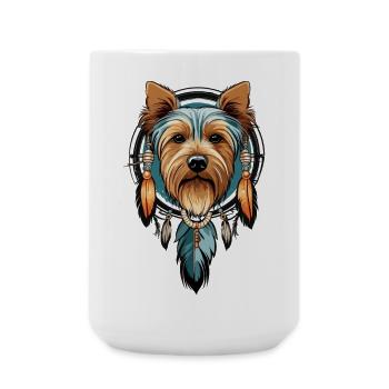 Yorkshire Terrier Dream Catcher - Large Mug 440 ml - white - Front