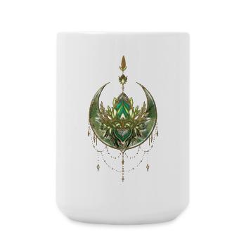 Wunderschöne und elegante Lotusblume - Große Tasse 440 ml - Weiß - Vorne