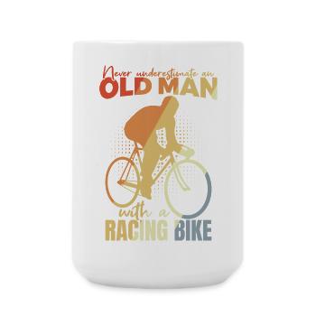 Bicycle Grandpa - Large Mug 440 ml - white - Front