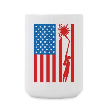 USA Welder - Large Mug 440 ml - white - Front