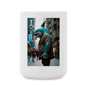 Anthropomorphic 04 - Large Mug 440 ml - white - Front