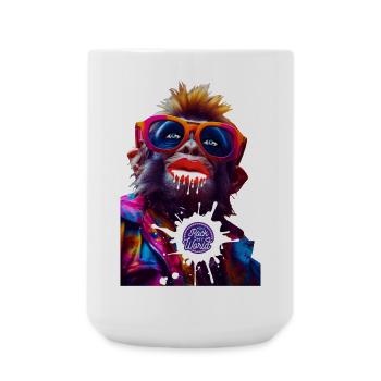 Du rockst meine Welt - Große Tasse 440 ml - Weiß - Vorne